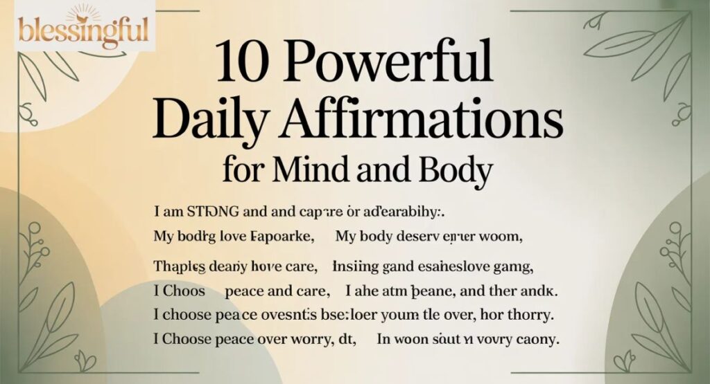 10 Powerful Daily Affirmations for Mind and Body