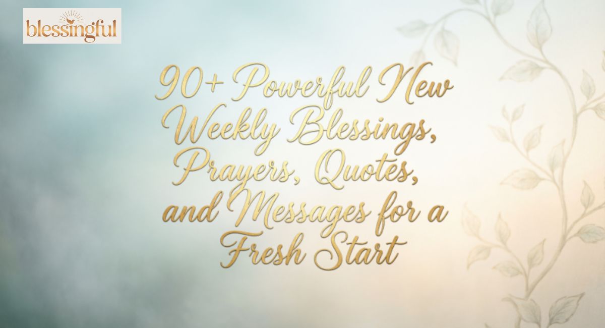 90+Powerful New Weekly Blessings, Prayers, Quotes, and Messages for a Fresh Start