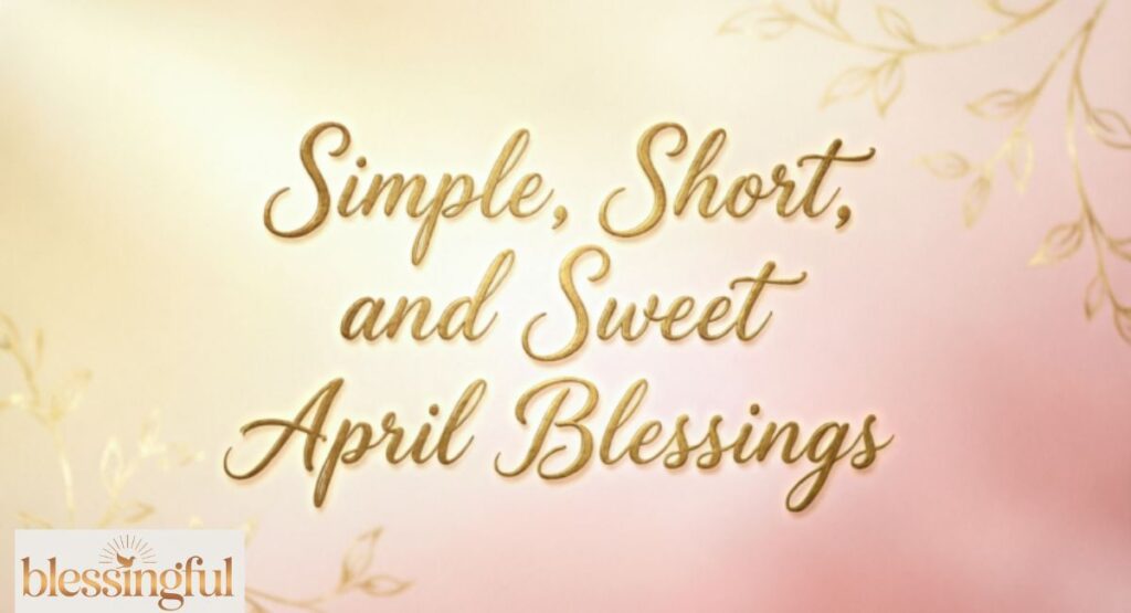 Simple, Short, and Sweet April Blessings