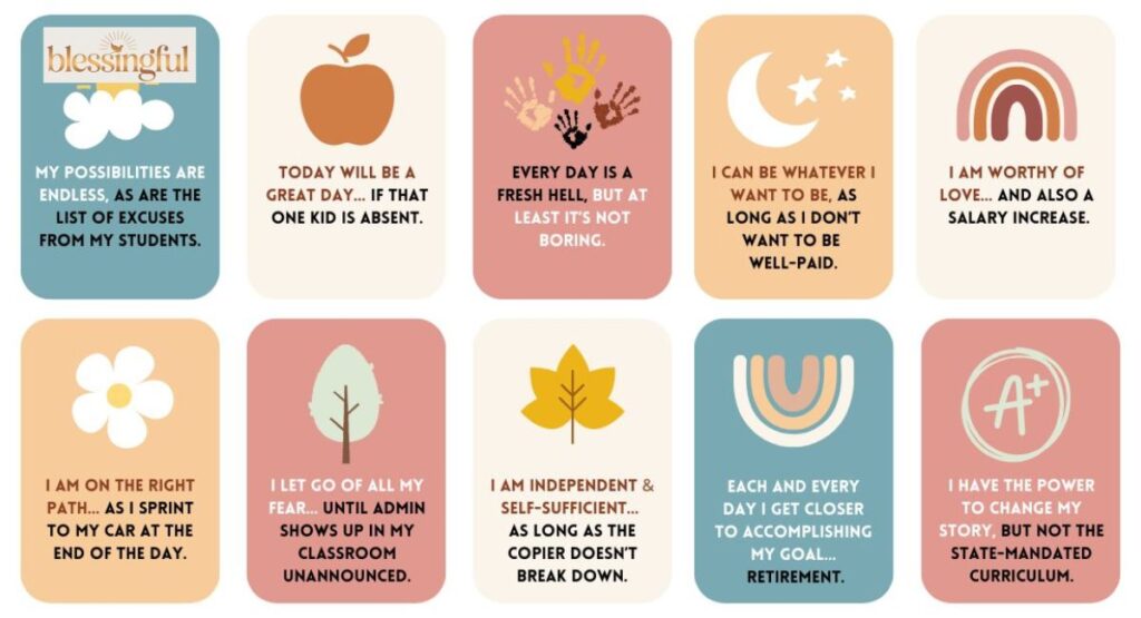 Affirmations for New Teachers and Special Education Teachers
