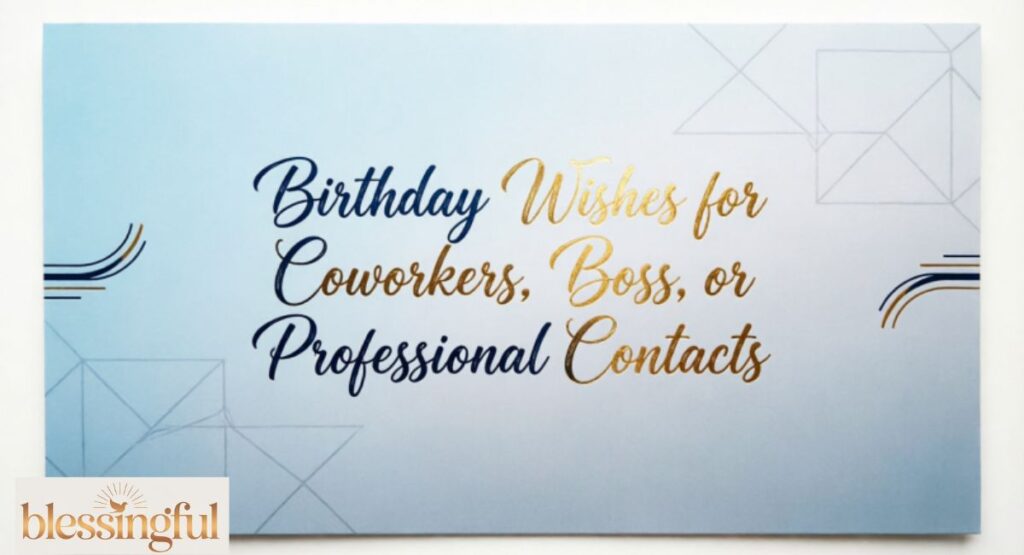 Birthday Wishes for Coworkers, Boss, or Professional Contacts