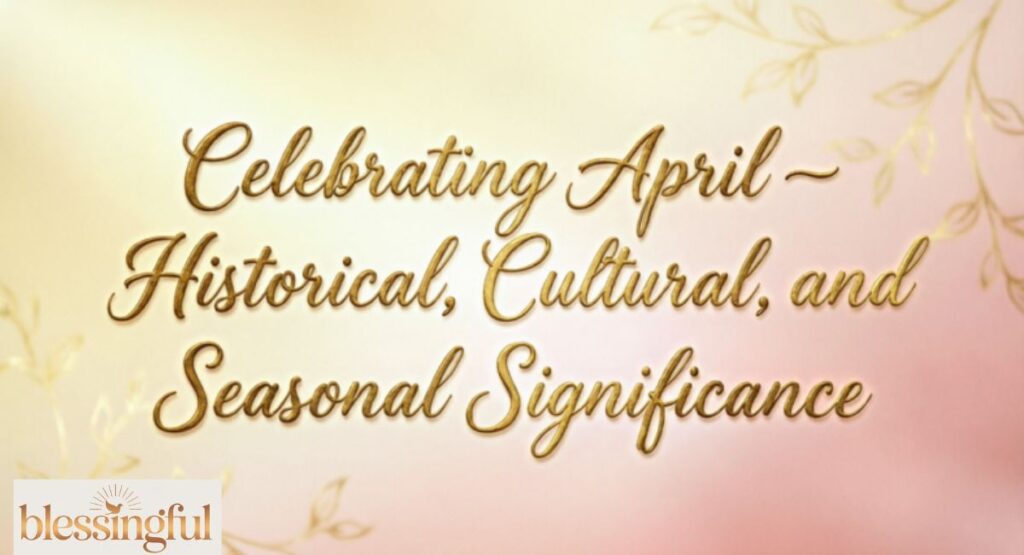 Celebrating April – Historical, Cultural, and Seasonal Significance
