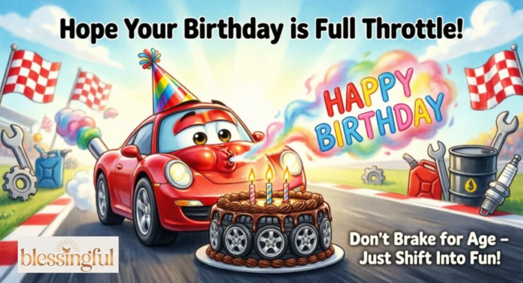 Funny Birthday Wishes for Car Lovers