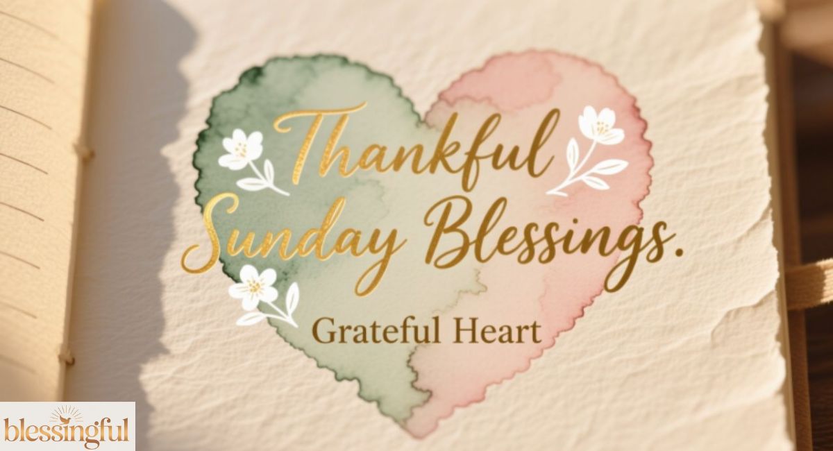 Grateful Heart Thankful Sunday Blessings Quotes to Inspire Peace, Joy, and Positivity 2026