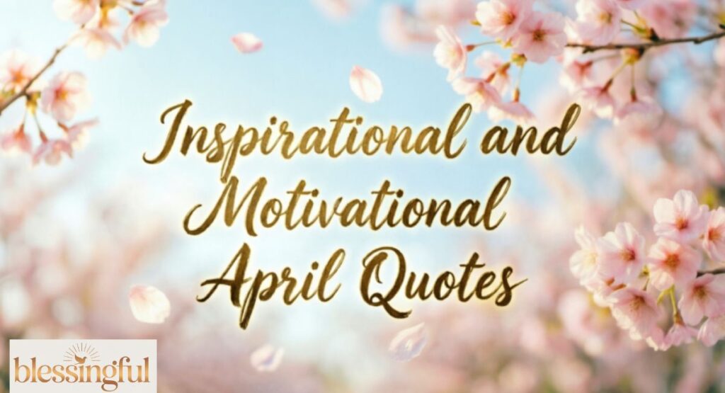Inspirational and Motivational April Quotes