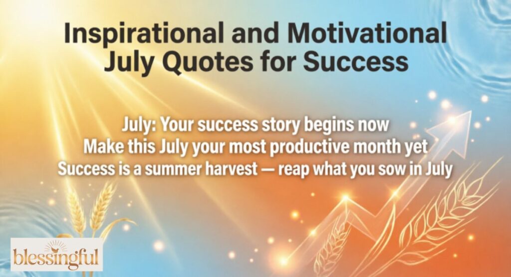 Inspirational and Motivational July Quotes for Success