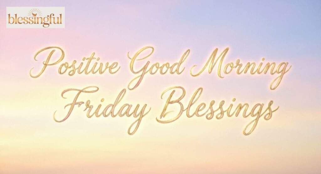 Positive Good Morning Friday Blessings