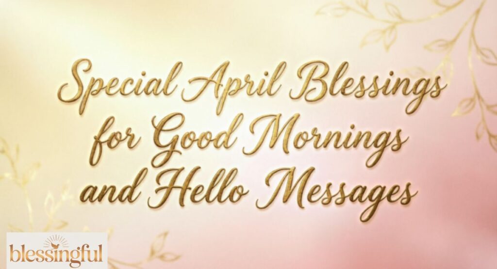 Special April Blessings for Good Mornings and Hello Messages