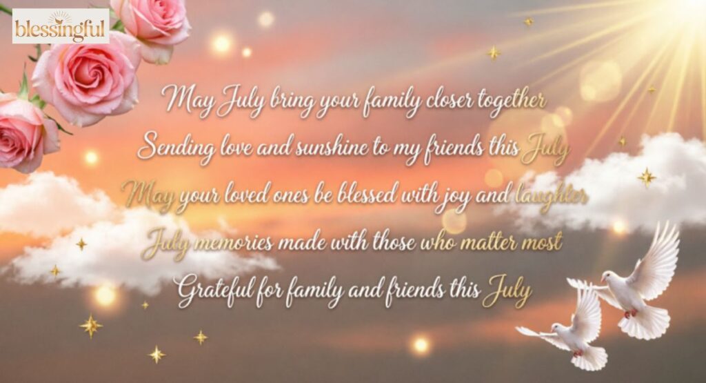 Special July Wishes for Family, Friends, and Loved Ones