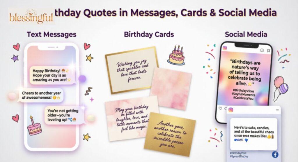 Use Birthday Quotes in Messages, Cards & Social Media