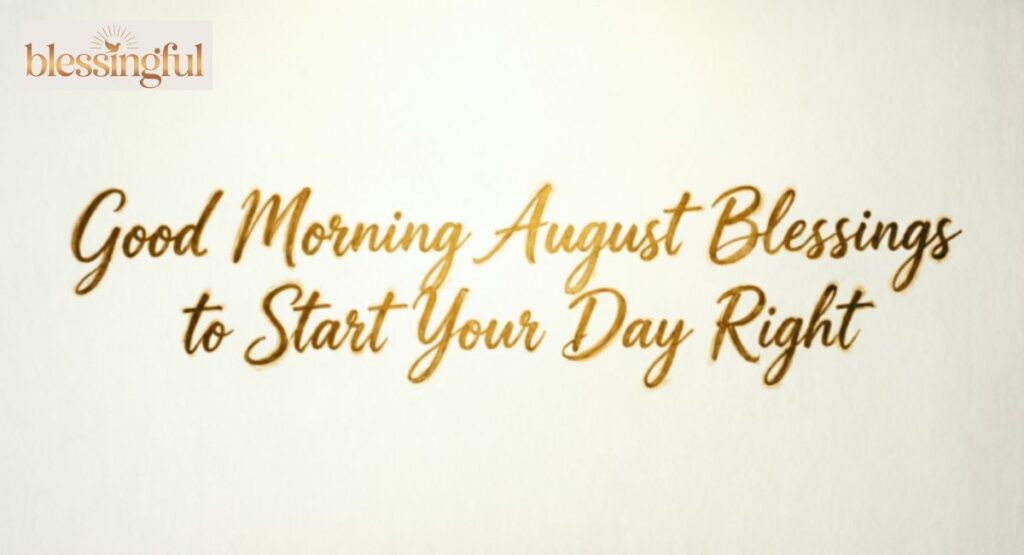 Good Morning August Blessings to Start Your Day Right
