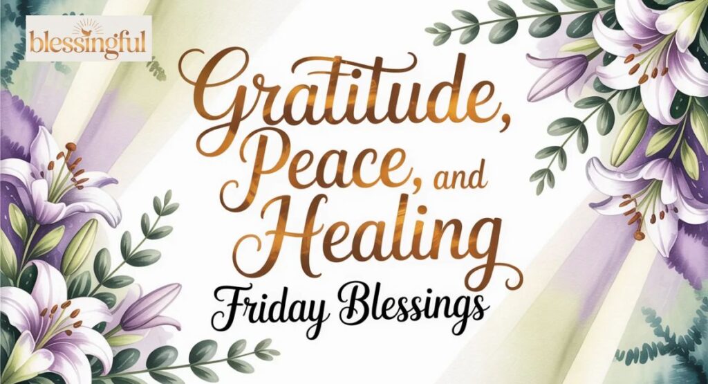 Gratitude, Peace, and Healing in Friday Blessings