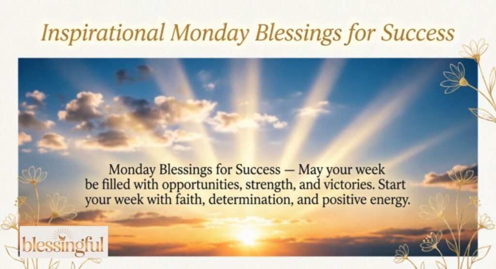 Inspirational and Motivational Monday Blessings for Success