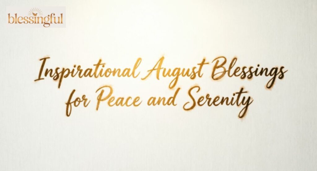 Inspirational August Blessings for Peace and Serenity