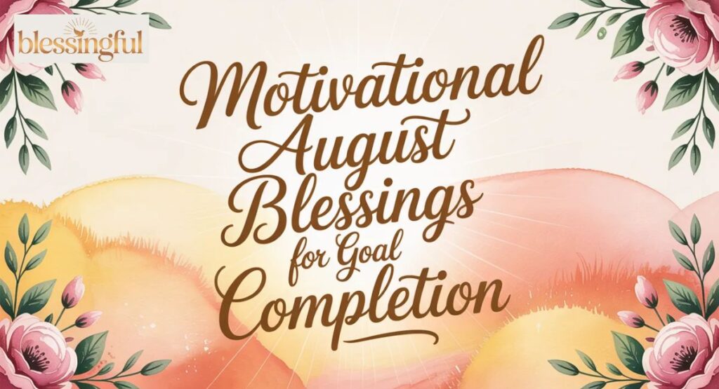 Motivational August Blessings for Goal Completion