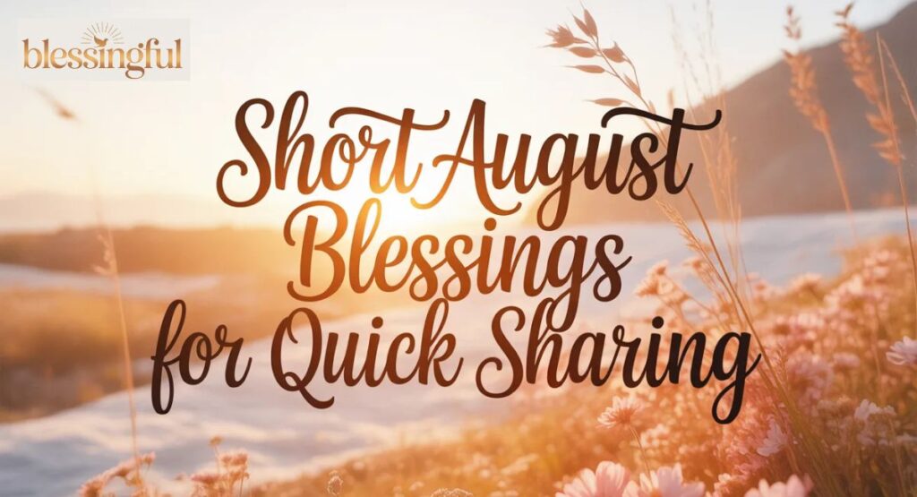 Short August Blessings for Quick Sharing