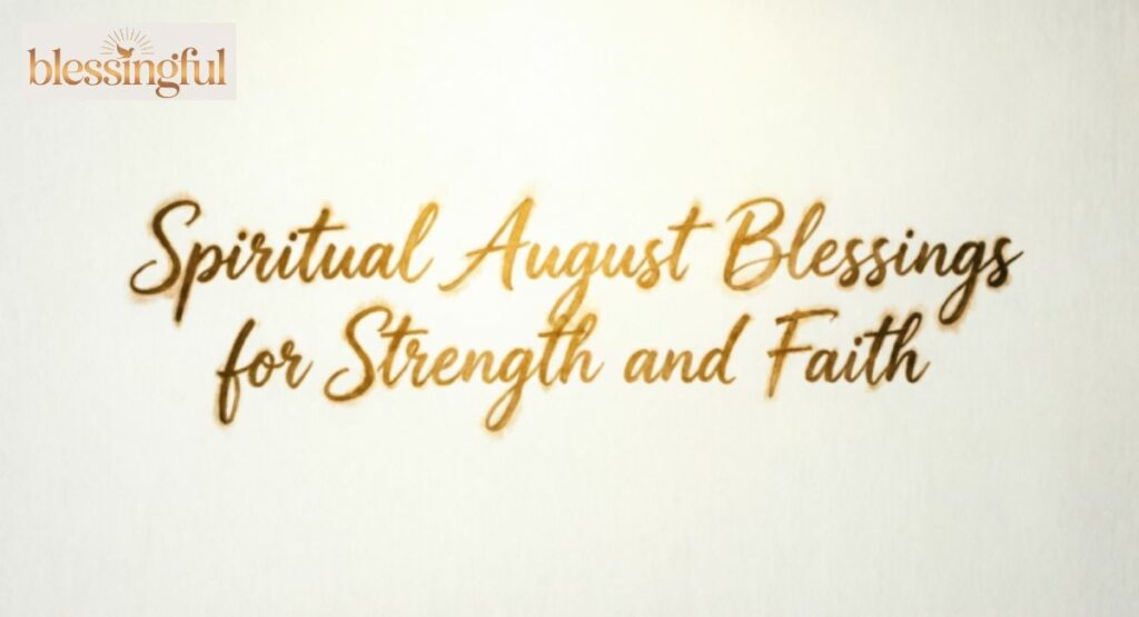 Spiritual August Blessings for Strength and Faith