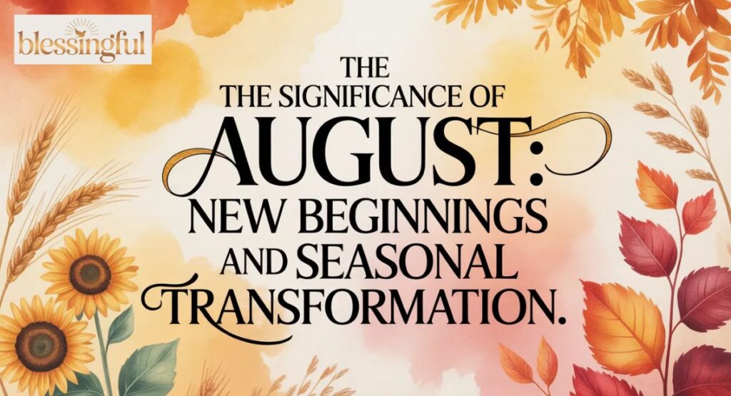 The Significance of August: New Beginnings and Seasonal Transformation